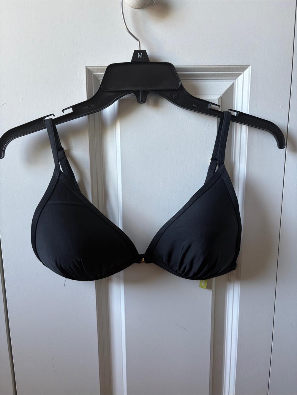 Gianni Bini Black Triangle Bikini Top with Adjustable Straps Size Medium